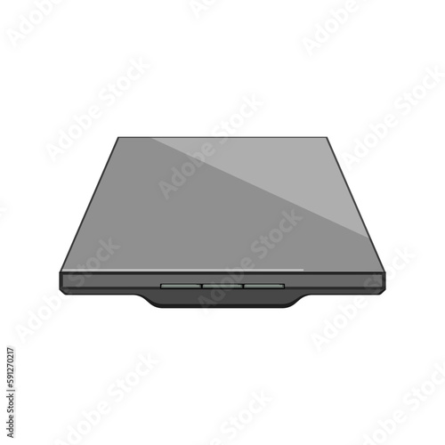 scan scanner document cartoon vector illustration