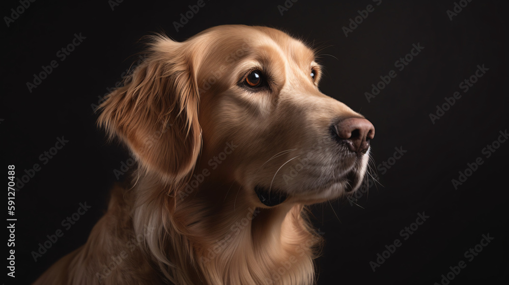 close up of a dog generative ai