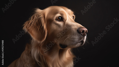 close up of a dog generative ai © KWY