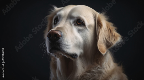 close up of a dog generative ai