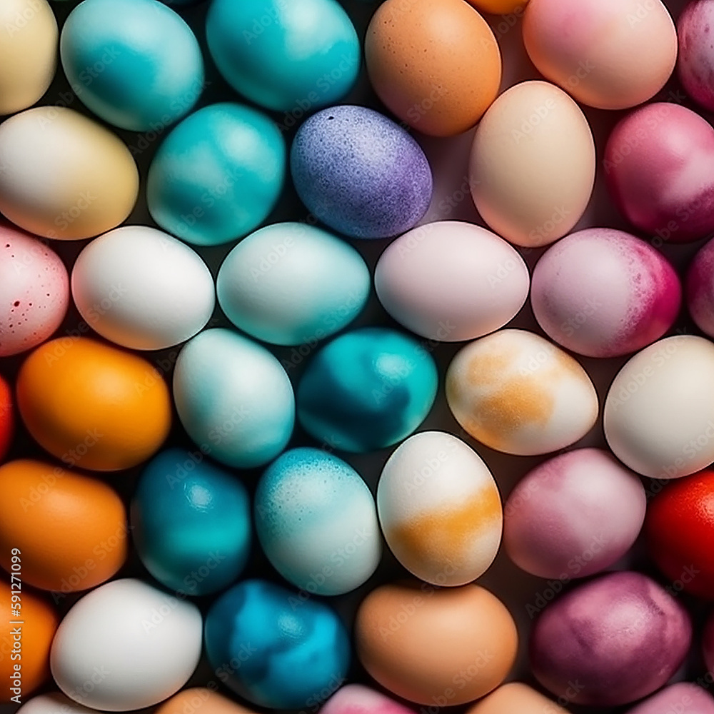 Colorful background of easter eggs collection, easter celebration, ai Colorful background of easter eggs collection, easter celebration, ai