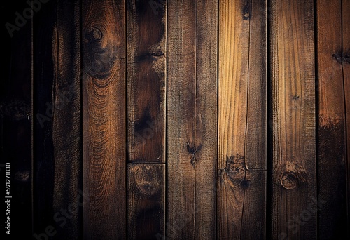 Wooden background illustration. Ai generative