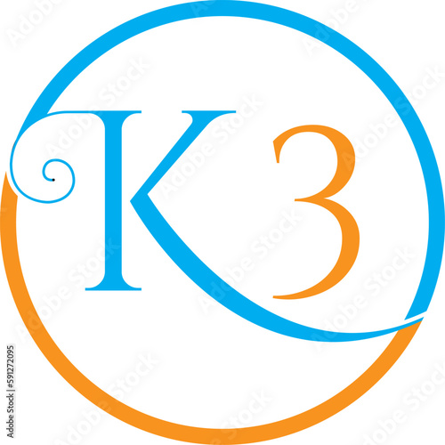 Title: K3 graphic design, logo design, icon, Alphabet