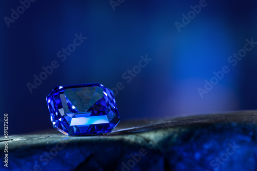 Blue sapphire stone photo