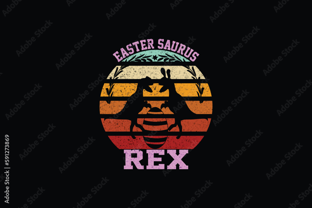 Naklejka premium Easter saurus Rex