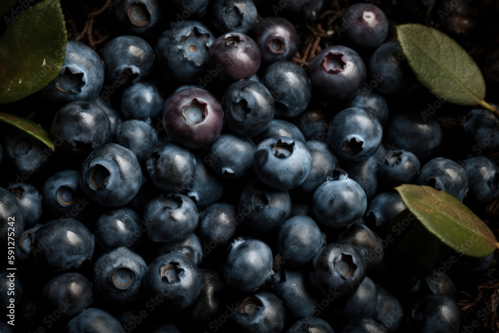 Blueberry, A lot of blueberries, generative ai, Fresh tasty fruit Blueberry, A lot of blueberries, generative ai, Fresh tasty fruit