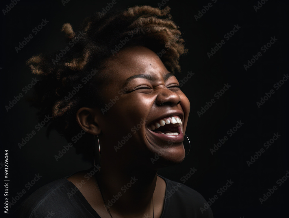 a laughing black woman