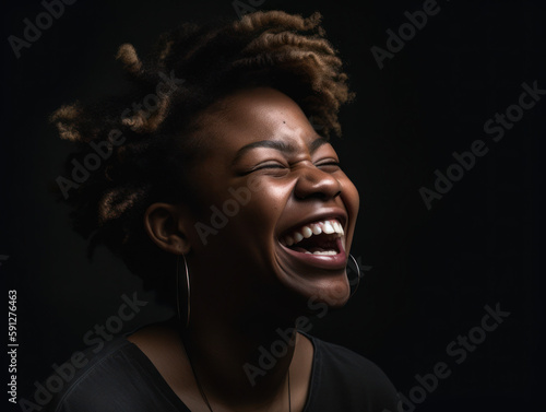 a laughing black woman