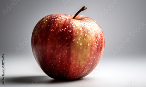 red apple isolated on white background photo