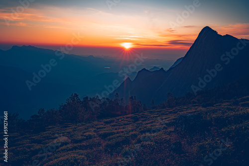 Sunrise in the Mountains