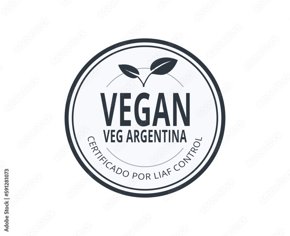 Monochromatic Argentinian Vegan Symbol. 