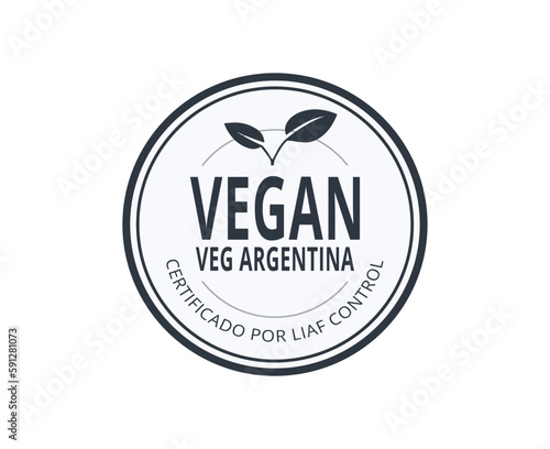 Monochromatic Argentinian Vegan Symbol. 