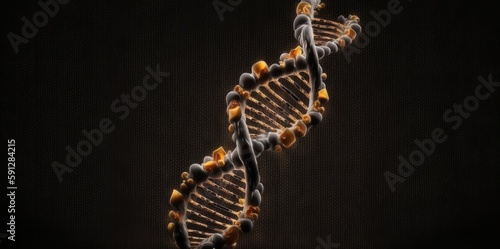 DNA Helix Background Realistic. Generative ai