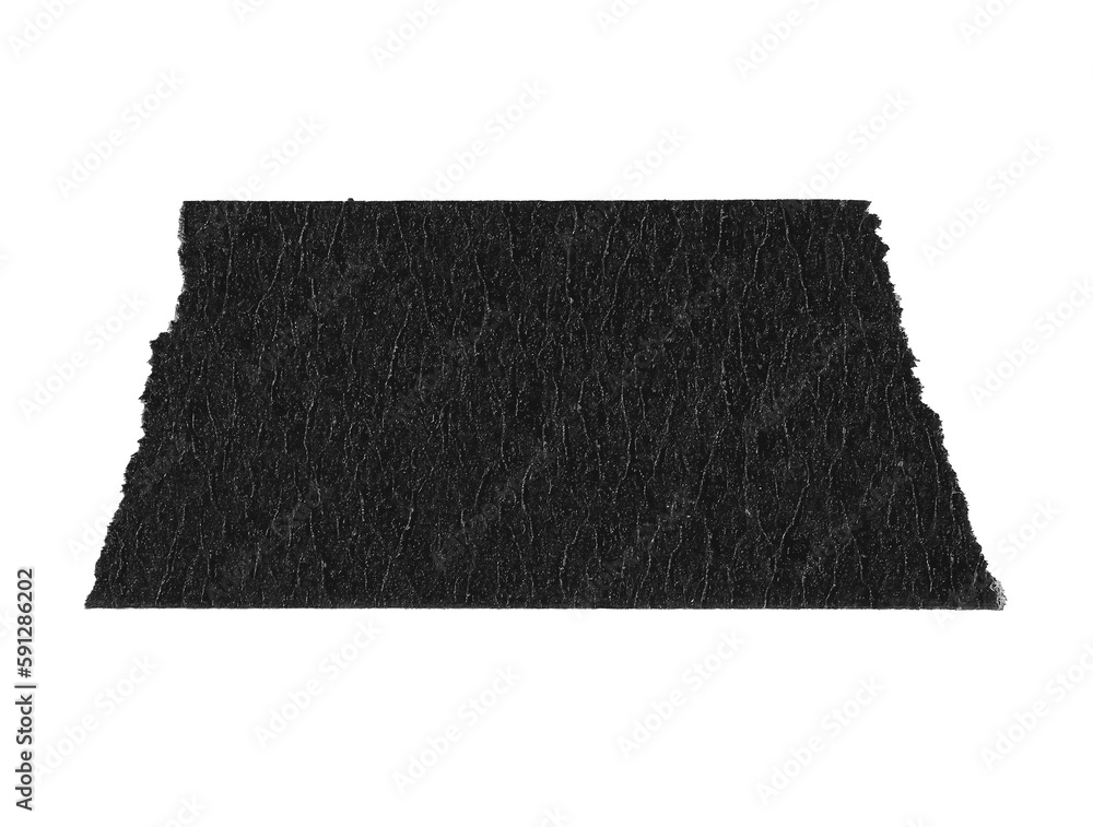 Naklejka premium Black Matte Adhesive Torn Tape Objects