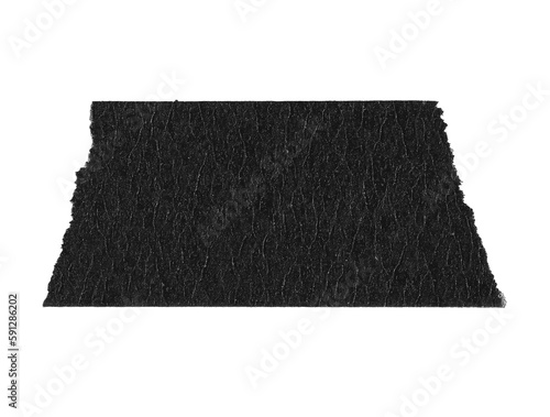 Black Matte Adhesive Torn Tape Objects