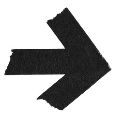 Black Matte Adhesive Torn Tape Objects
