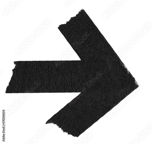 Obraz Black Matte Adhesive Torn Tape Objects