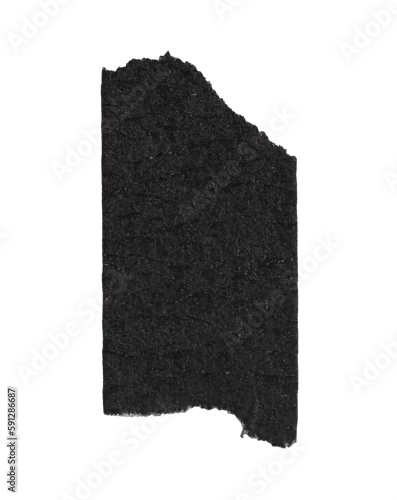 Fototapeta samoprzylepna Black Matte Adhesive Torn Tape Objects