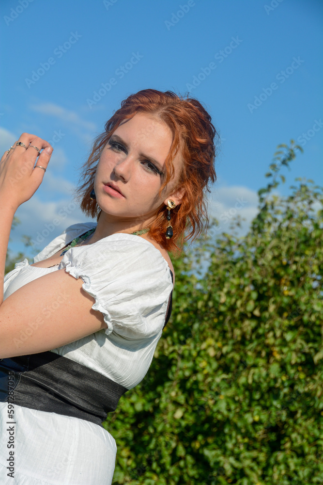 Young beautiful woman in nature Young beautiful woman in nature