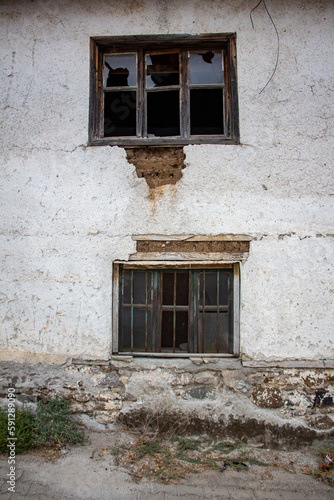 Abandoned old house with broken windows