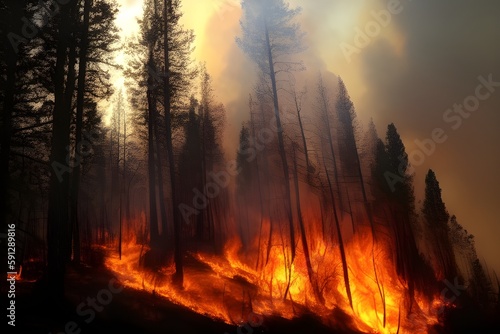 Spring fires creepy shots, burning trees and grass © Коля Герасимов