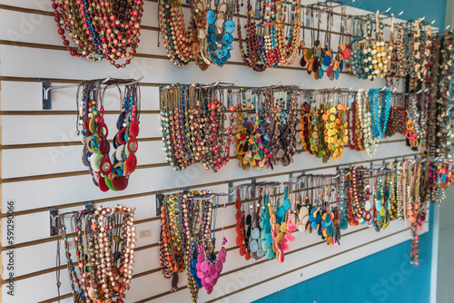 Handmade tagua necklaces. High quality photo