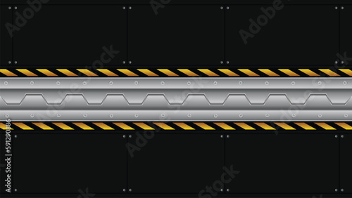 Futuristic Industrial Double Metal Gate Horizontal and Vertical. Suitable for Video Intro, Game Opening