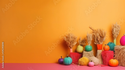 Festa Junina Holiday Background. Illustration AI Generative.
