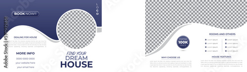 Bifold 4 Page Brochure Real Estate Brochure Design, Home Sale, Apartment Business Design Template