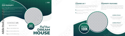 Bifold 4 Page Brochure Real Estate Brochure Design, Home Sale, Apartment Business Design Template