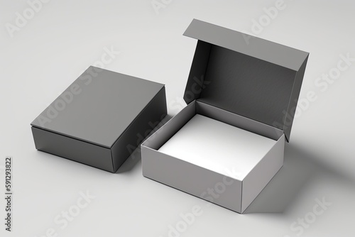 an empty white box with a blank card inside. Generative AI