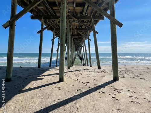 Pier at the beach on a sunny day