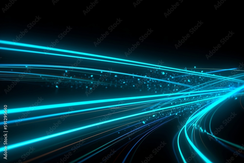 Neon light data stream AI generated Neon light data stream AI generated