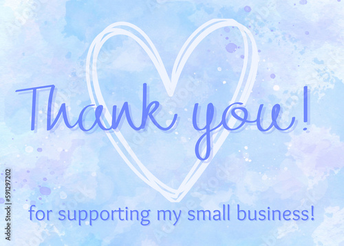 Thank you for supporting my small business watercolor card