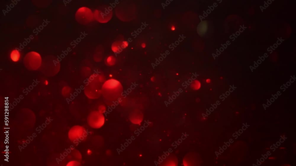 Red Bokeh In Slow Motion Background. Red particle bokeh. Red Bokeh In Slow Motion Background. Red particle bokeh.