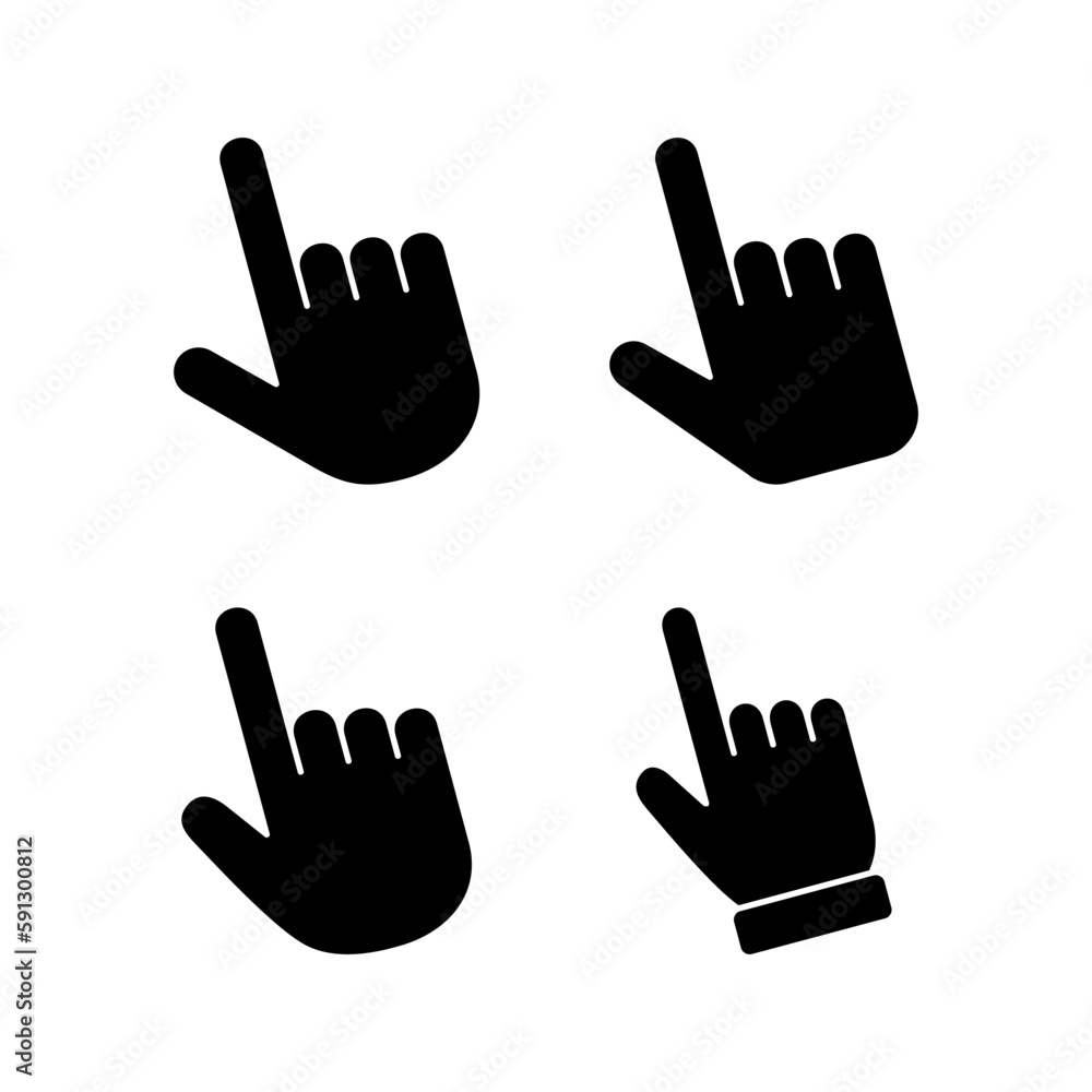 Hand cursor icon vector illustration. cursor sign and symbol. hand cursor icon clik Hand cursor icon vector illustration. cursor sign and symbol. hand cursor icon clik