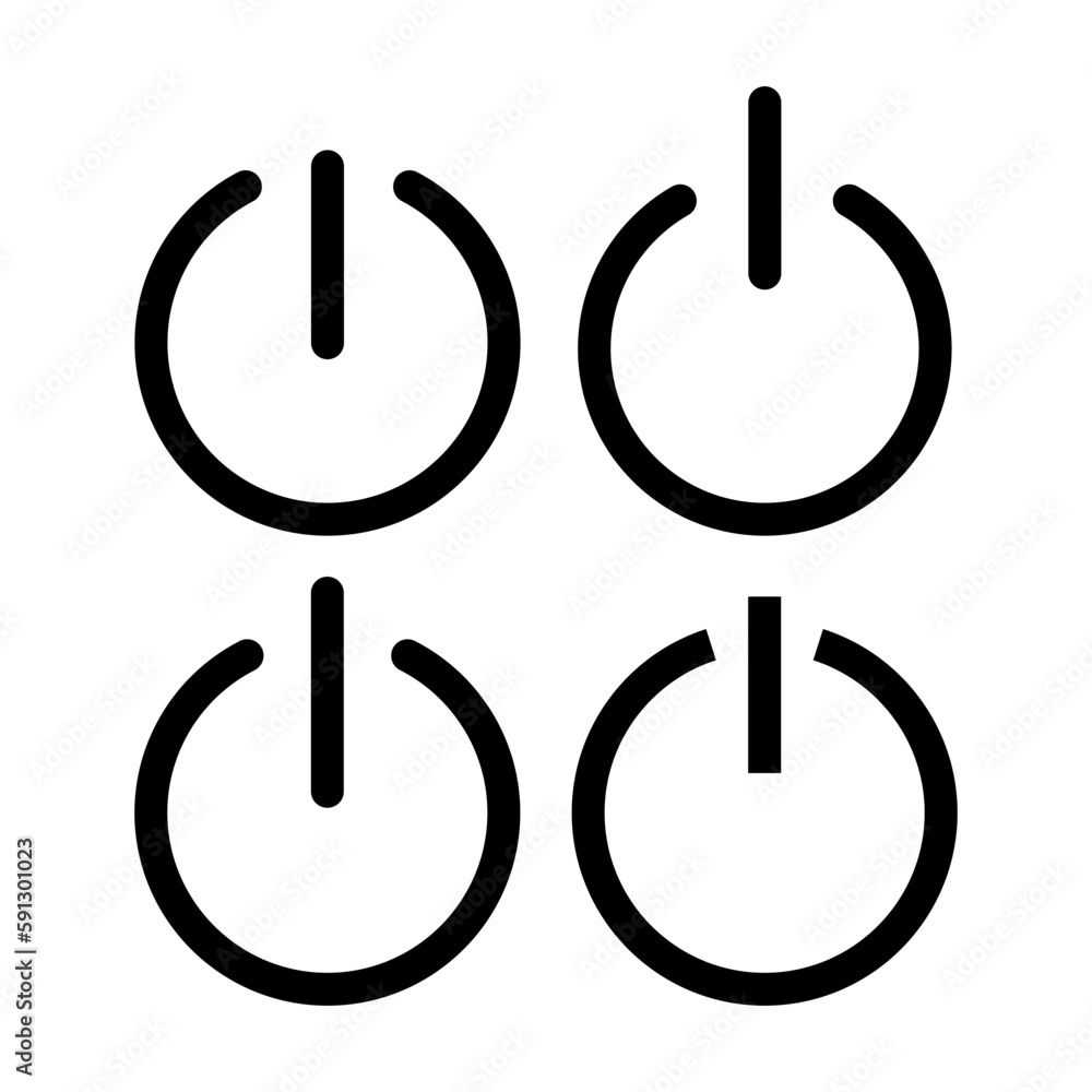 Power icon vector illustration. Power Switch sign and symbol. Electric power Power icon vector illustration. Power Switch sign and symbol. Electric power