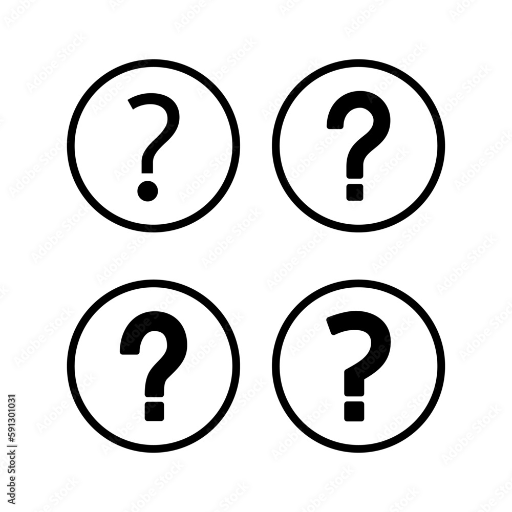 Question icon vector illustration. question mark sign and symbol Question icon vector illustration. question mark sign and symbol
