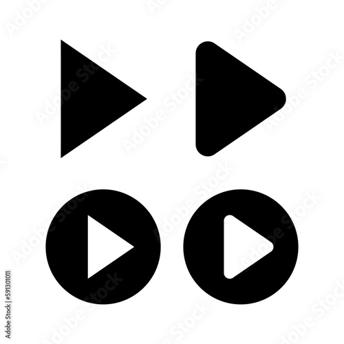 Play Icon vector illustration. Play button sign and symbol