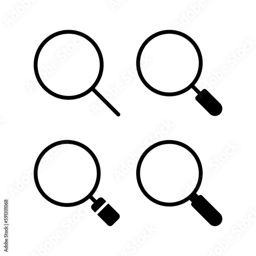 Search icon vector illustration. search magnifying glass sign and symbol