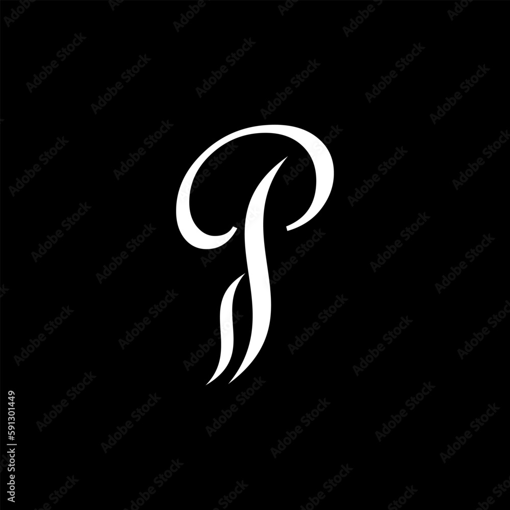 Initial letter P vector logo premium sign Initial letter P vector logo premium sign