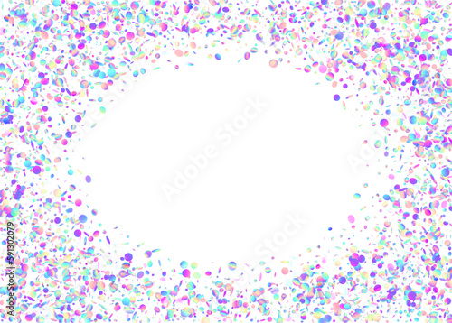 Rainbow Background. Luxury Art. Party Element. Disco Realistic Wallpaper. Fiesta Foil. Violet Laser Glitter. Neon Tinsel. Glitch Confetti. Blue Rainbow Background © Holo Art