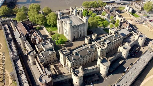 The Tower of London is a historic castle on the north bank of the River Thames