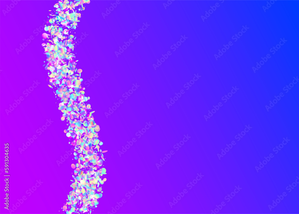 Falling Glitter. Unicorn Art. Kaleidoscope Glare. Blur Realistic Illustration. Violet Metal Texture. Retro Flare. Modern Foil. Holographic Sparkles. Pink Falling Glitter