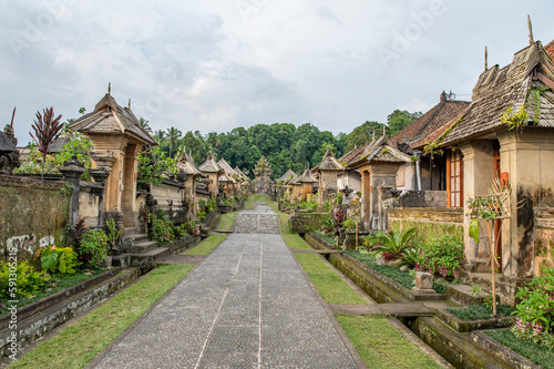 Landscape scene at ancient village in Ubud Bali - travel destination