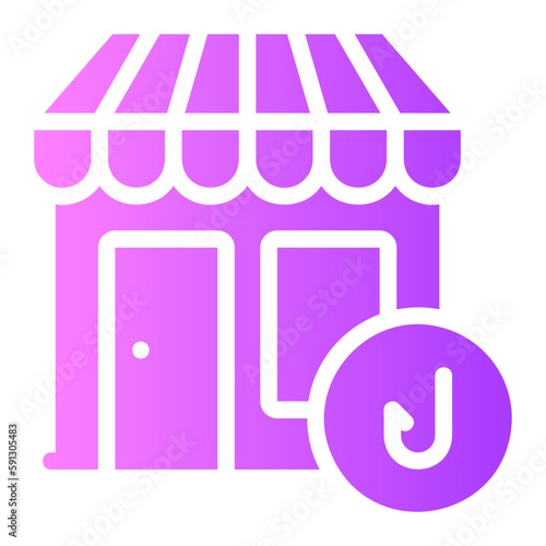 fishing store gradient icon