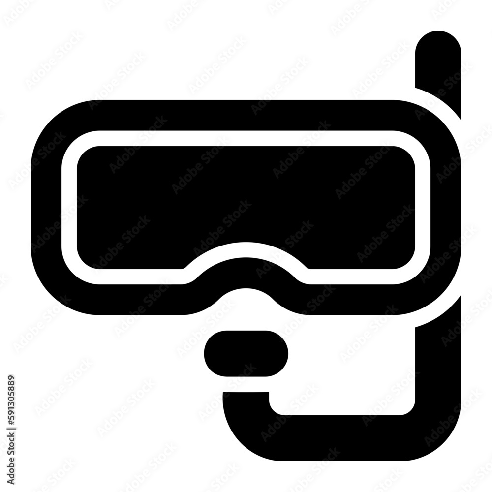 diving mask glyph icon diving mask glyph icon