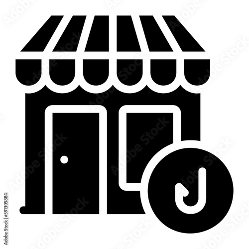 fishing store glyph icon