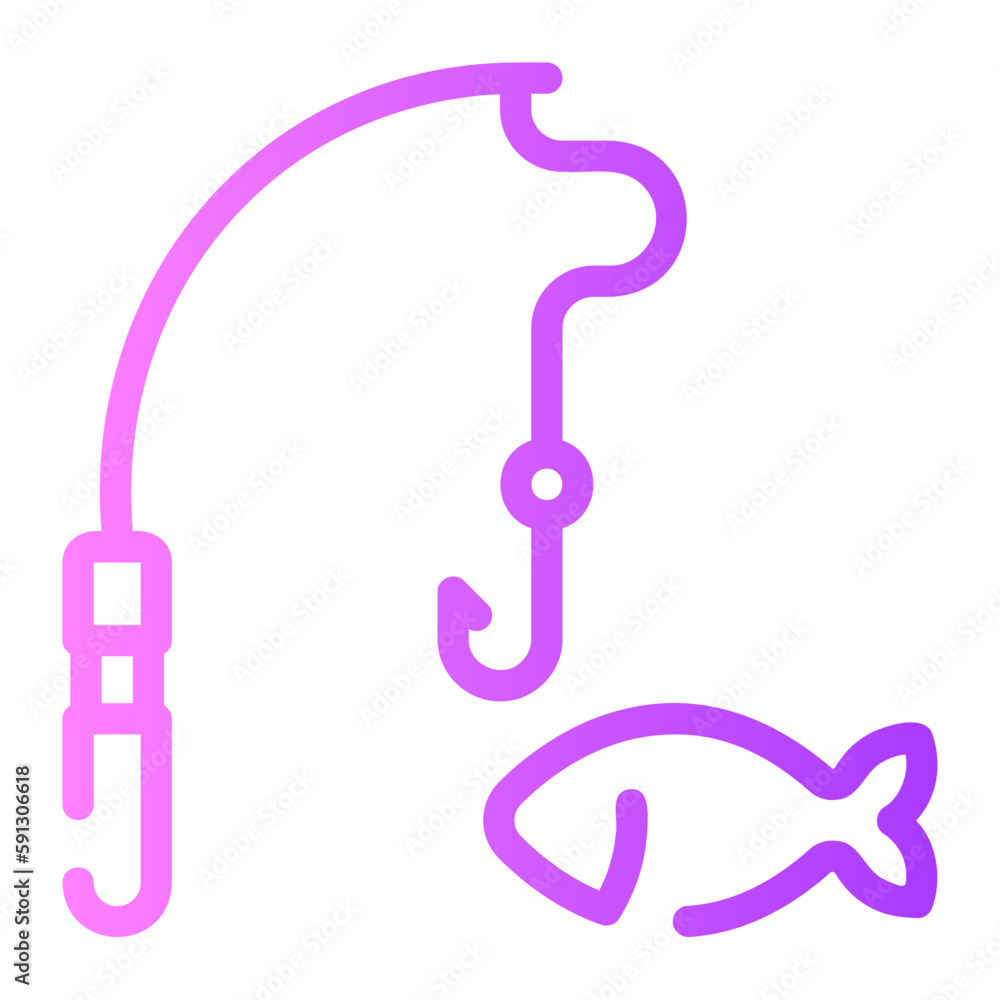 fishing gradient icon fishing gradient icon