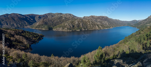 View of the lake at the Vilarinho das Furnas Dam photo